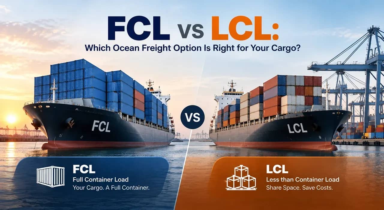 FCL vs LCL: Which Ocean Freight Option Is Right for Your Cargo?