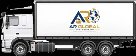 AR Global Logistics branded container truck