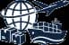 Globe with a cargo plane, container ship and parcels icon